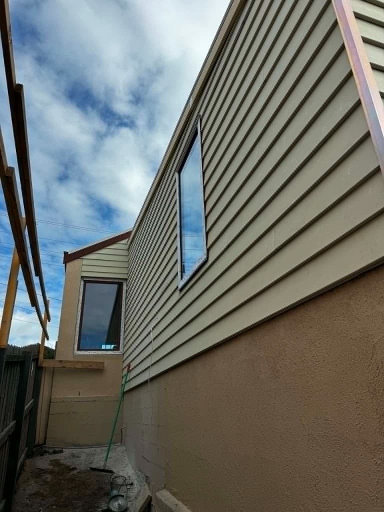New cladding and windows on a home extension