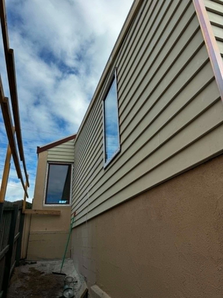 New cladding and windows on a home extension